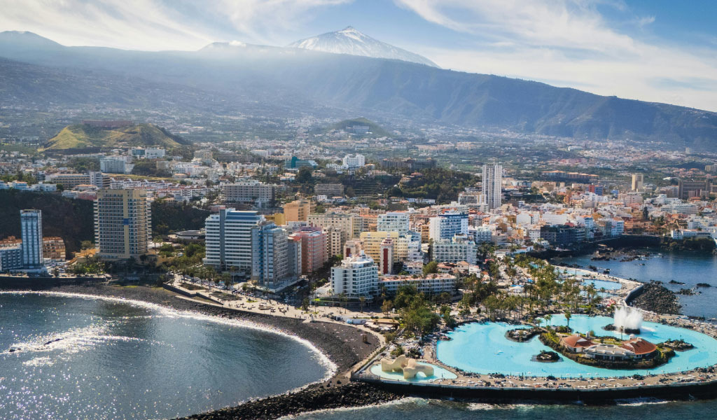 Vistas aéreas del Puerto de la Cruz