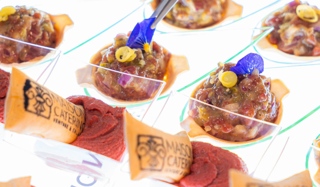 Presentacion de tartar de pescado