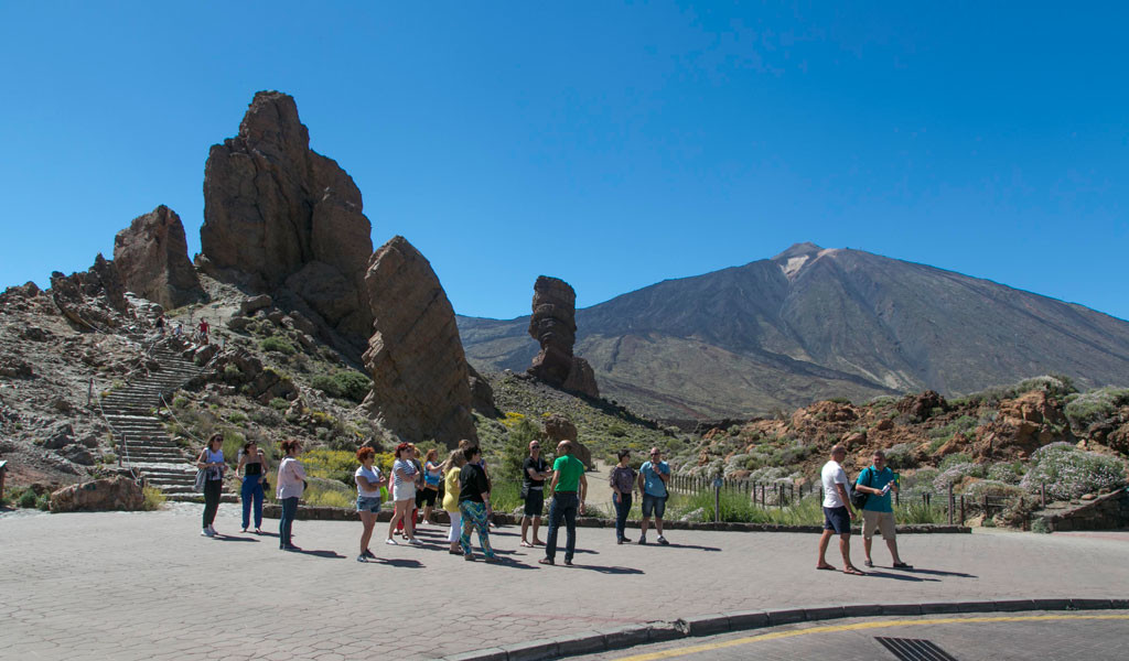 Personas en el Teide