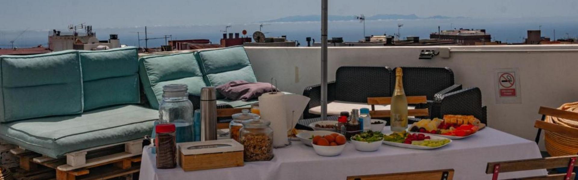 Comida al aire libre. 