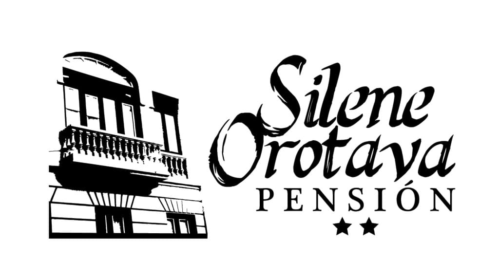 Silene Orotava Pensión, edificio con balcón en Orotava, Tenerife.