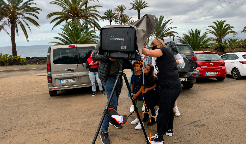 Set de grabación en parking