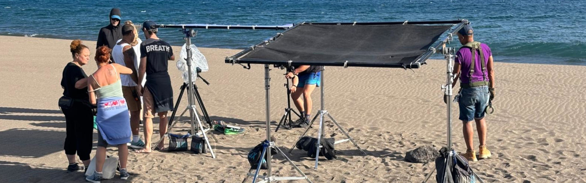 Set de rodaje en playa