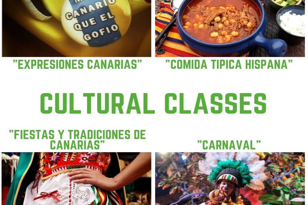 Cultural Classes Tenerife: expresiones canarias, comida típica, fiestas y carnaval.