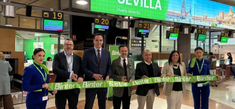 Binter inaugura sus vuelos a Sevilla y la conexión directa de Badajoz con Tenerife
